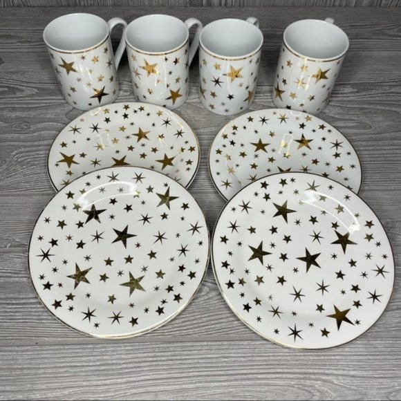 Sakura classic 1997 gold star coffee cups and dessert plates - Picture 8 of 9